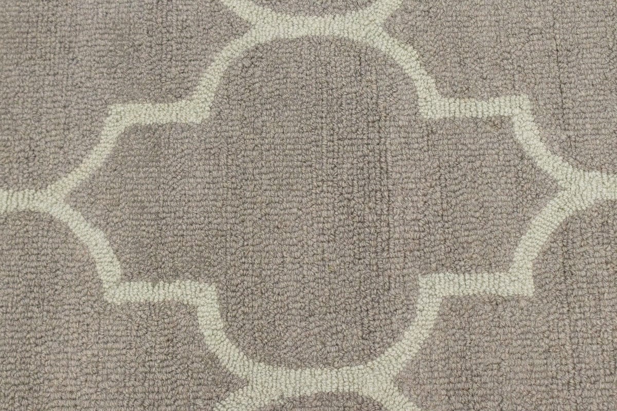 Greige & Green Trellis 5X8 Hand-Tufted Modern Rug