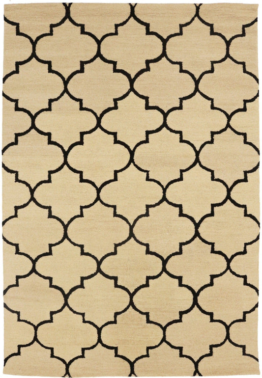 Cream Trellis 5X8 Hand-Tufted Modern Rug