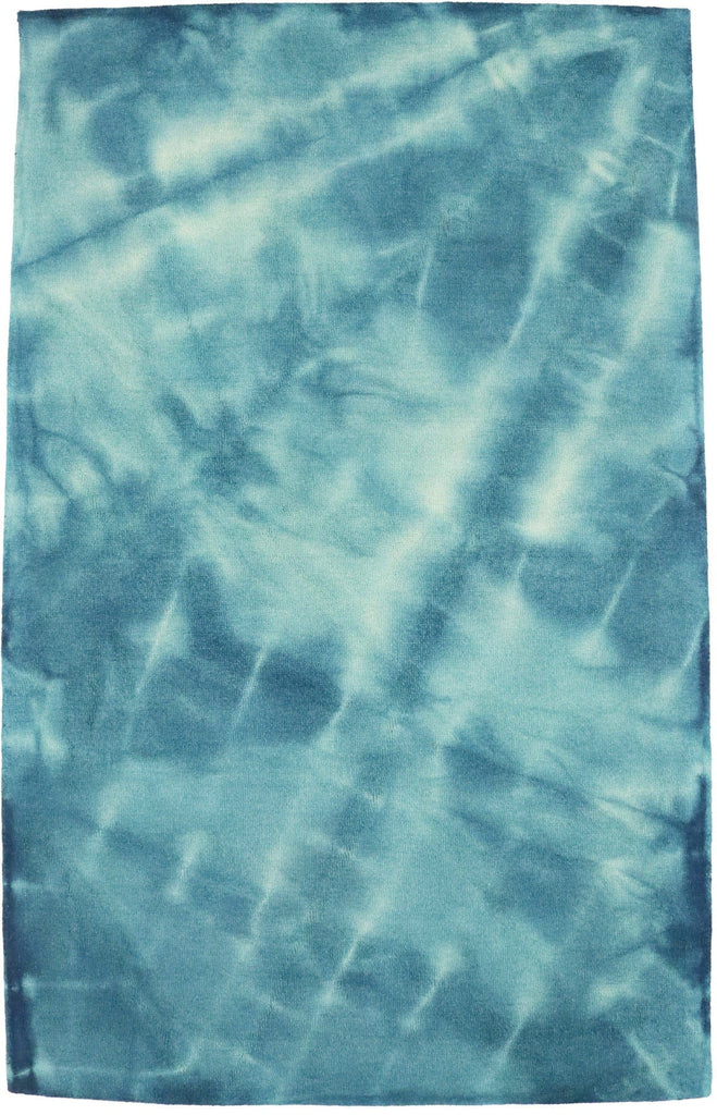 Blue Tie-Dye 5X8 Hand-Tufted Modern Rug