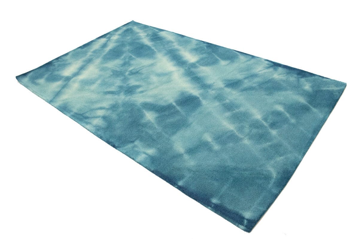 Blue Tie-Dye 5X8 Hand-Tufted Modern Rug