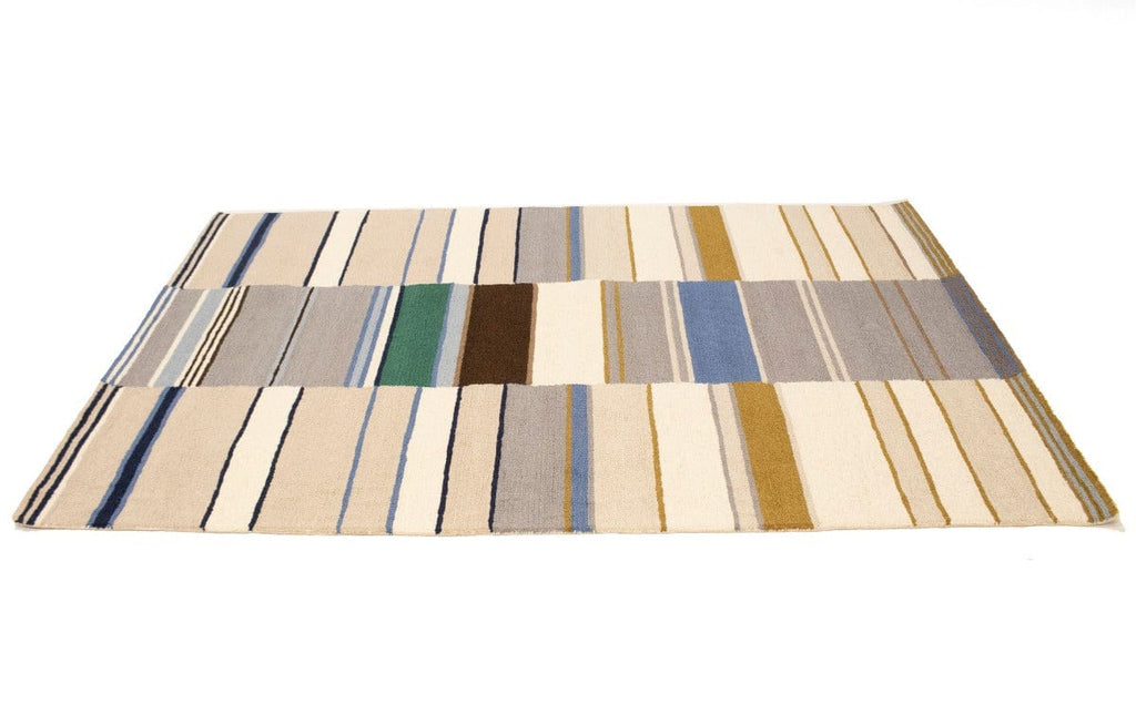 Multicolored Stripes 5X8 Hand-Tufted Modern Rug