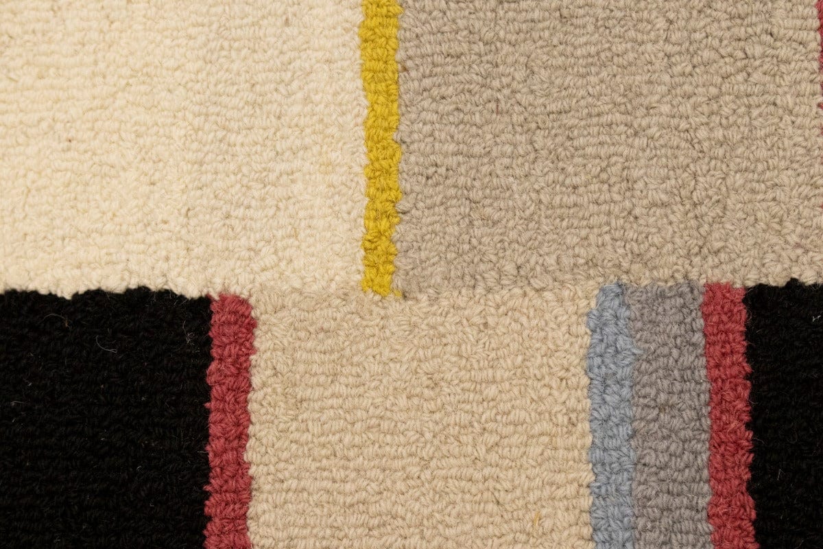 Multicolored Stripes 5X8 Hand-Tufted Modern Rug