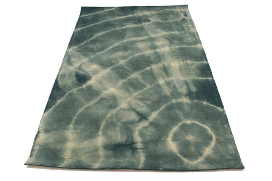 Hunter Green Tie-Dye 5X8 Hand-Tufted Modern Rug