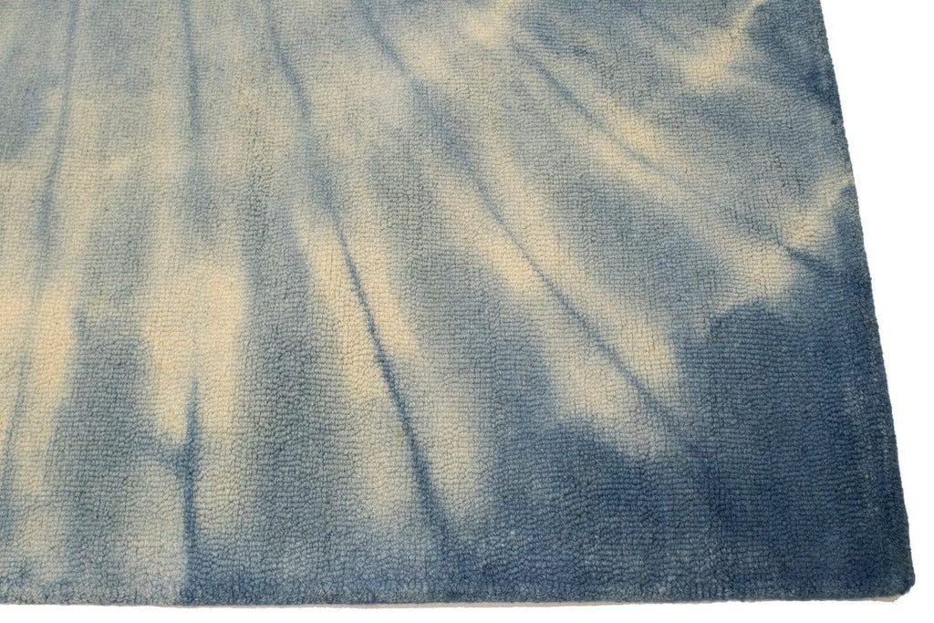 Blue Tie-Dye 5X8 Hand-Tufted Modern Rug