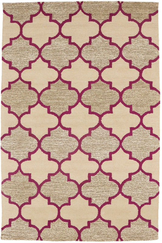 Multicolored Trellis 5X8 Hand-Tufted Modern Rug