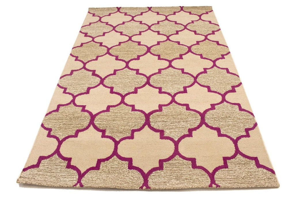 Multicolored Trellis 5X8 Hand-Tufted Modern Rug