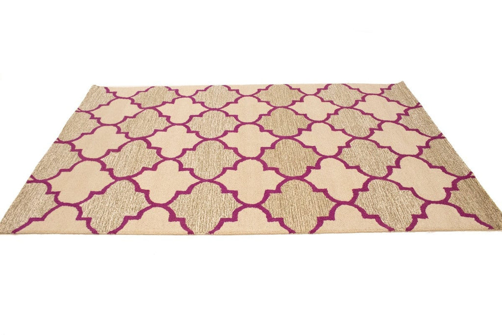 Multicolored Trellis 5X8 Hand-Tufted Modern Rug