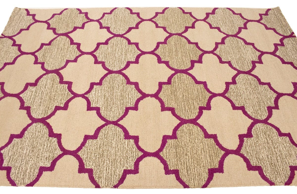 Multicolored Trellis 5X8 Hand-Tufted Modern Rug