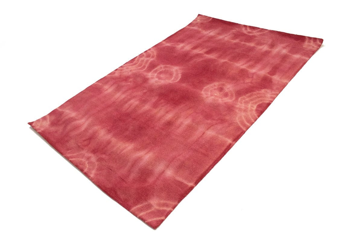 Rose Red Tie-Dye 5X8 Hand-Tufted Modern Rug