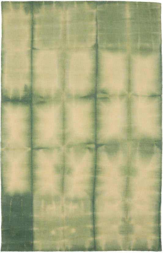 Green Tie-Dye 5X8 Hand-Tufted Modern Rug