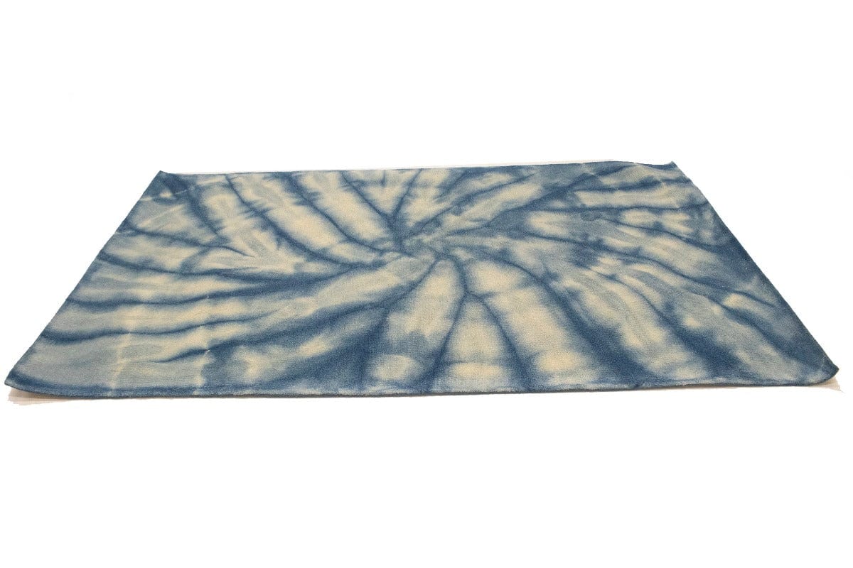 Navy Blue Tie-Dye 5X8 Hand-Tufted Modern Rug