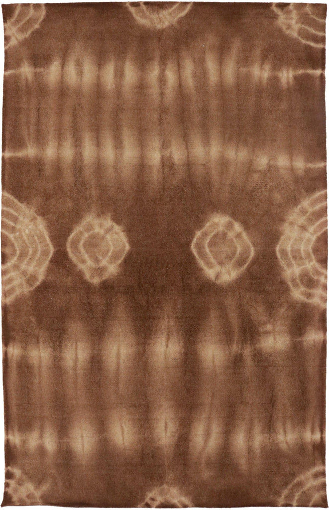 Brown Tie-Dye 5X8 Hand-Tufted Modern Rug