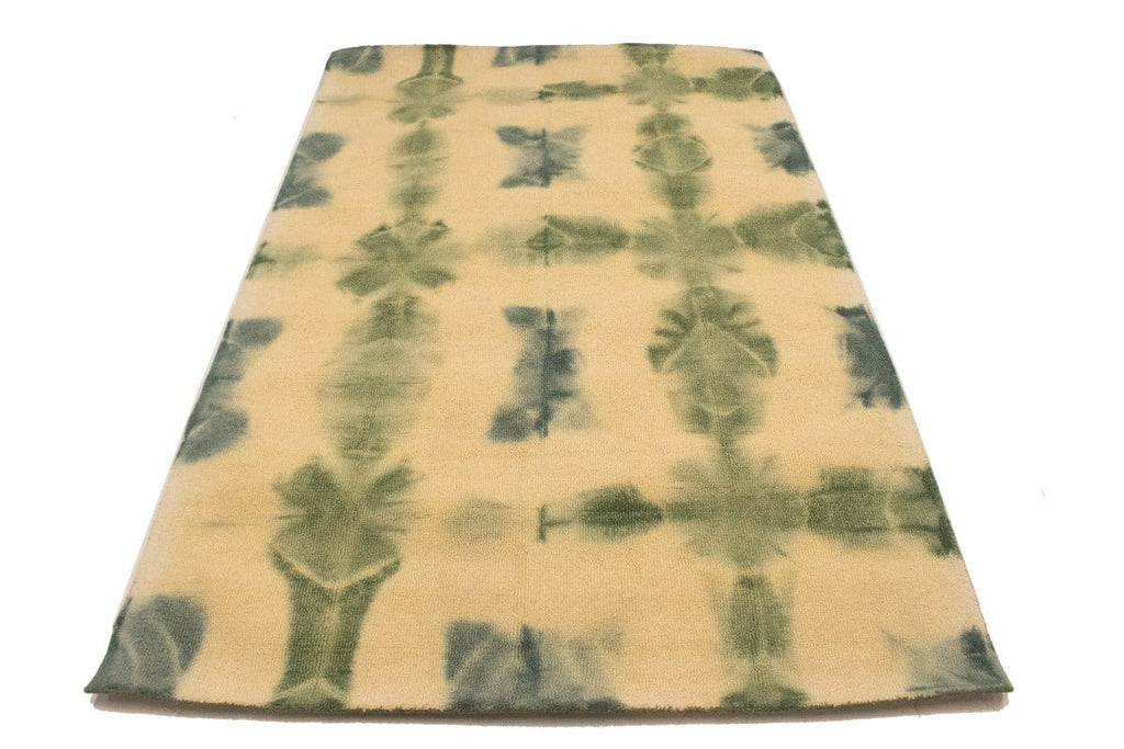 Green Tie-Dye 5X8 Hand-Tufted Modern Rug