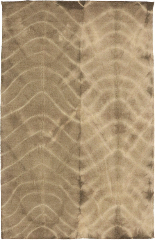 Brown Tie-Dye 5X8 Hand-Tufted Modern Rug