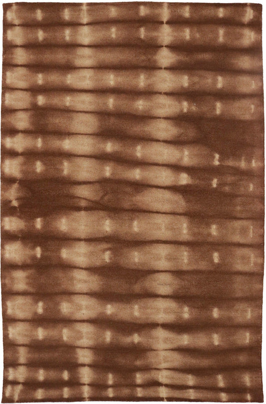 Brown Tie-Dye 5X8 Hand-Tufted Modern Rug