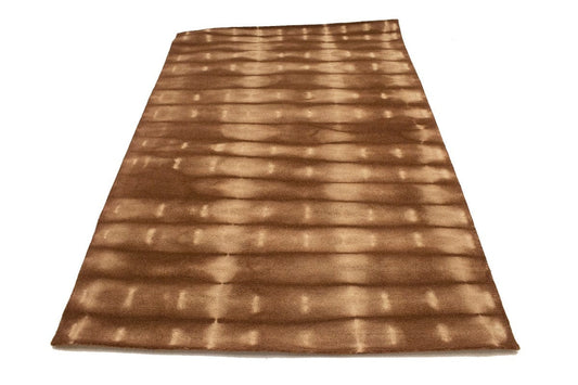 Brown Tie-Dye 5X8 Hand-Tufted Modern Rug