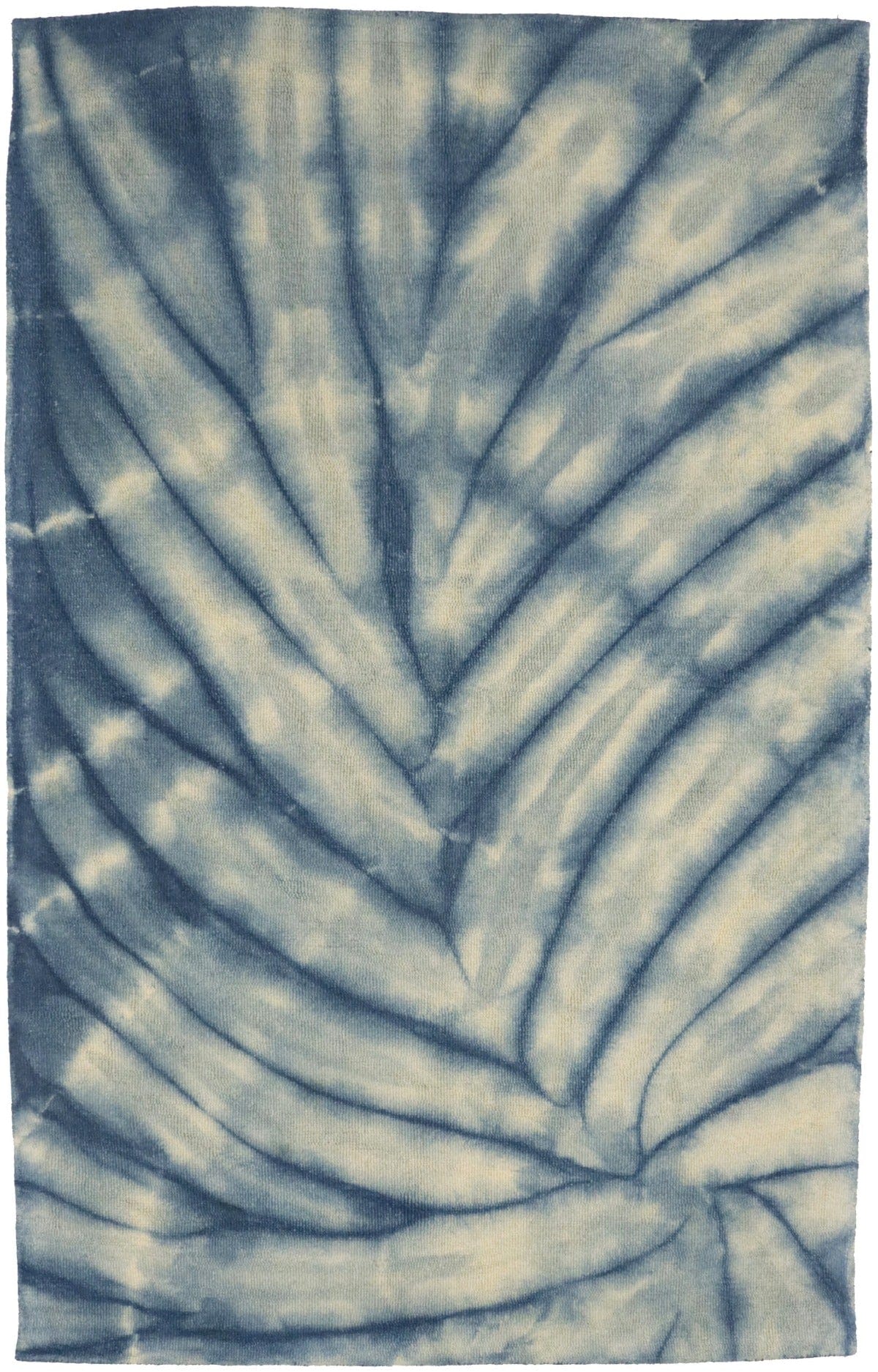 Blue Tie-Dye 5X8 Hand-Tufted Modern Rug