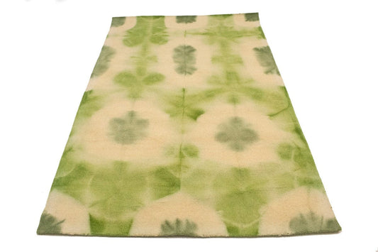 Green Tie-Dye 5X8 Hand-Tufted Modern Rug