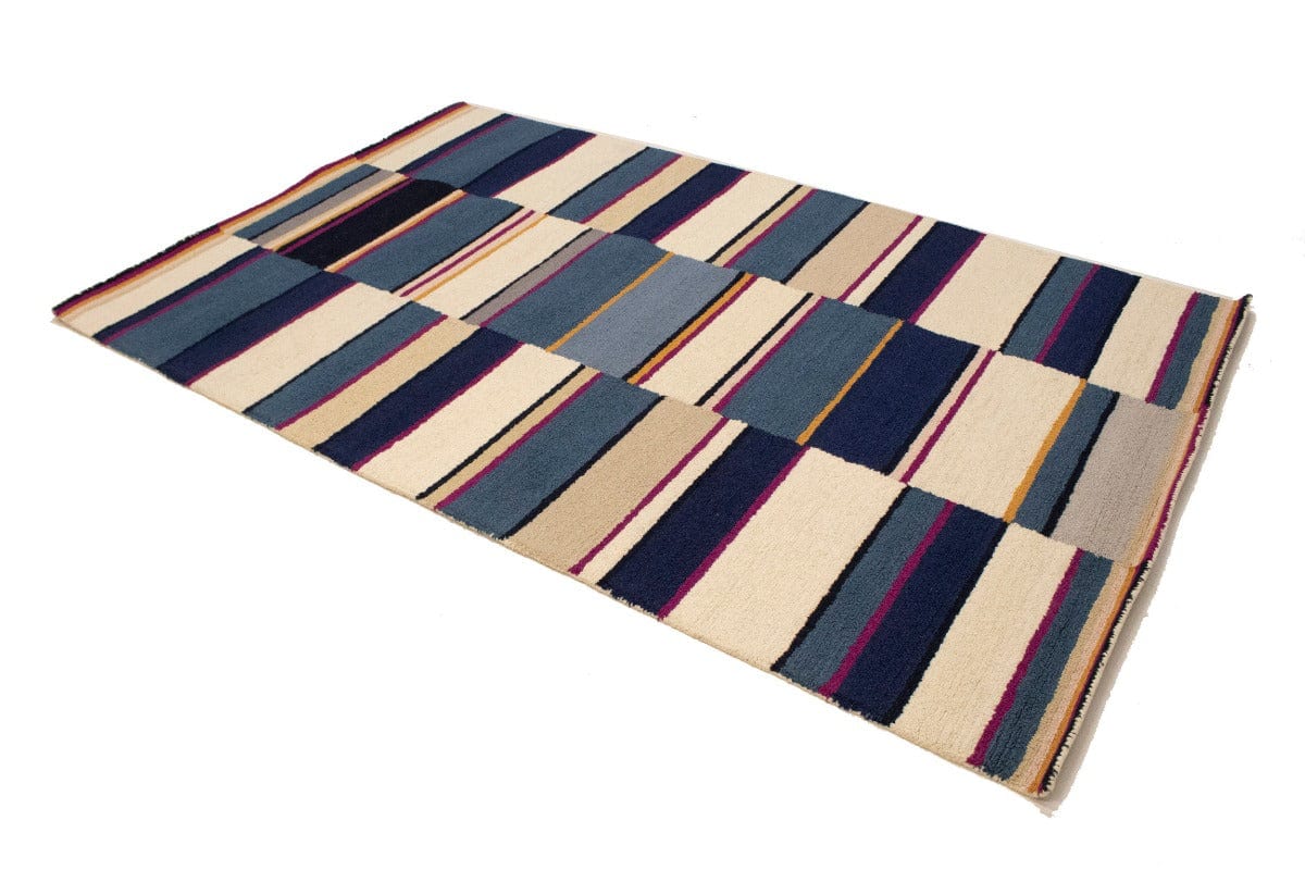 Multicolored Stripes 5X8 Hand-Tufted Modern Rug