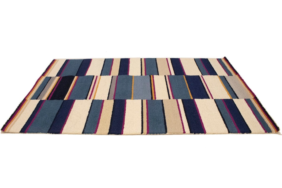 Multicolored Stripes 5X8 Hand-Tufted Modern Rug