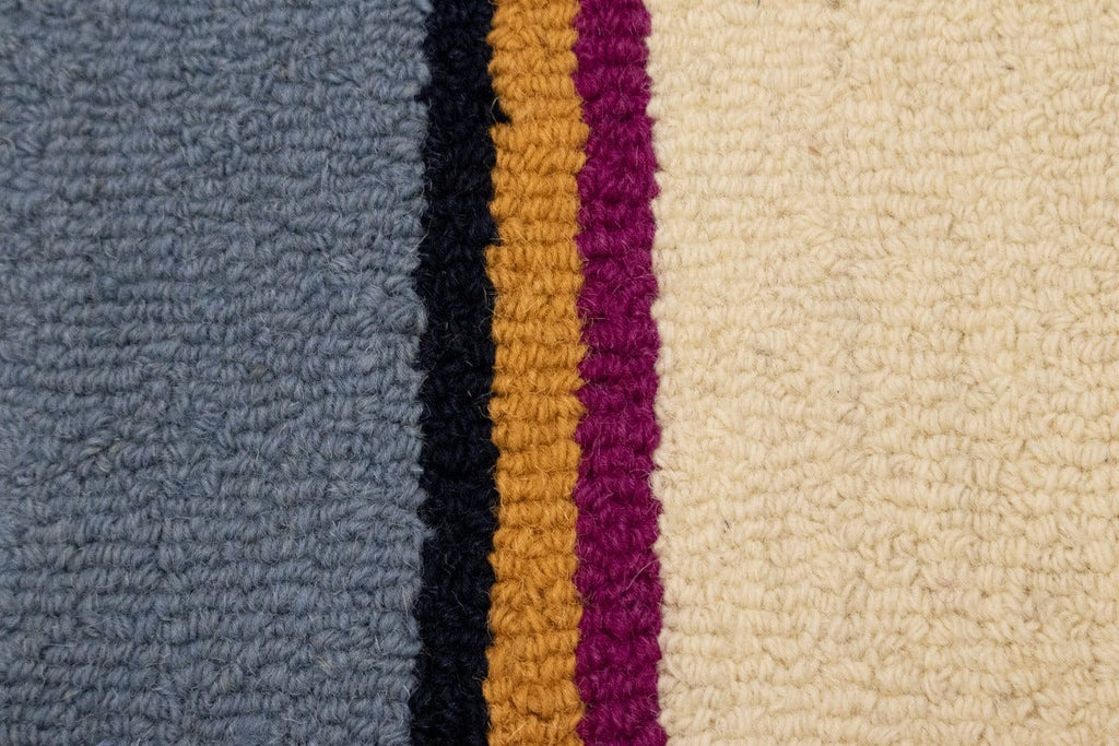 Multicolored Stripes 5X8 Hand-Tufted Modern Rug