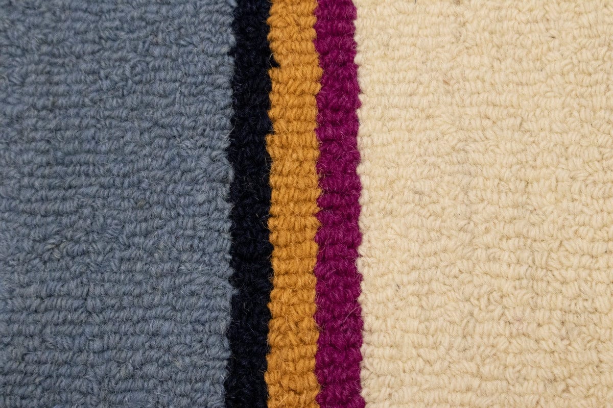 Multicolored Stripes 5X8 Hand-Tufted Modern Rug