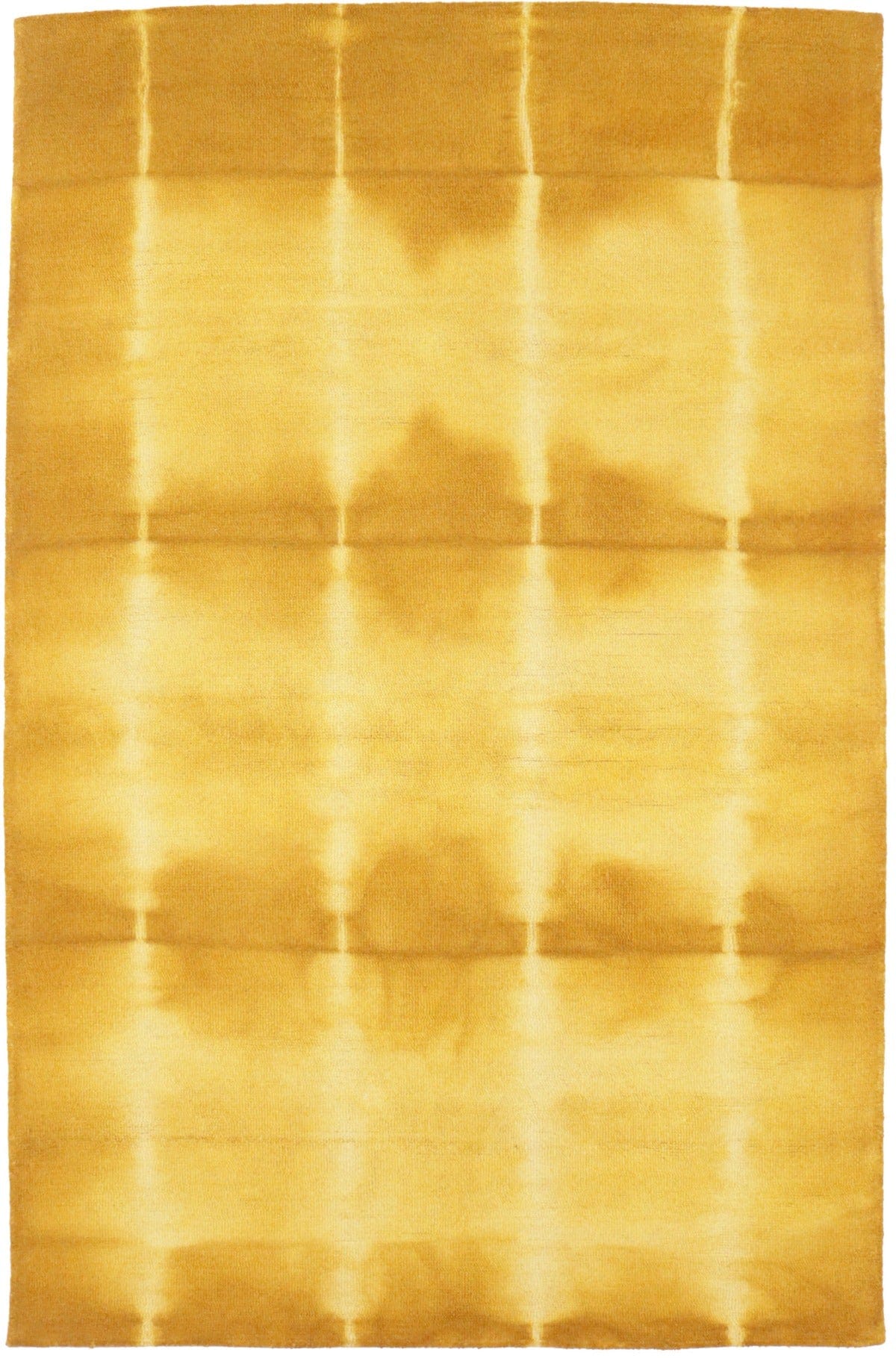 Golden Yellow Tie-Dye 5X8 Hand-Tufted Modern Rug