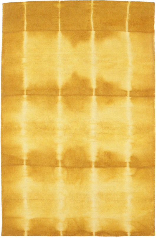 Golden Yellow Tie-Dye 5X8 Hand-Tufted Modern Rug