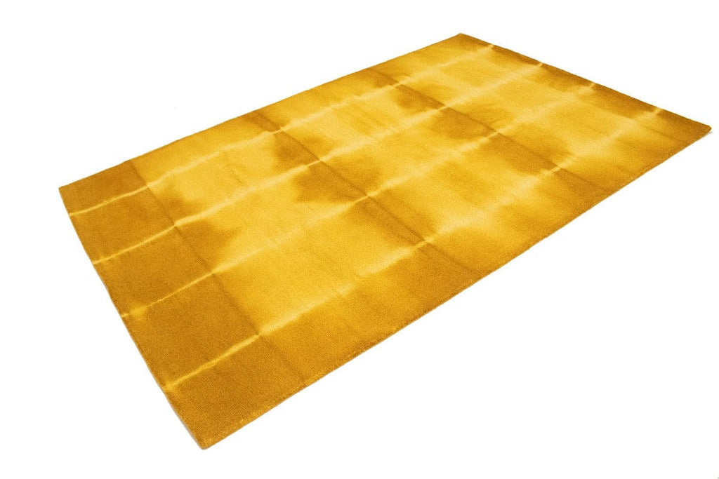 Golden Yellow Tie-Dye 5X8 Hand-Tufted Modern Rug