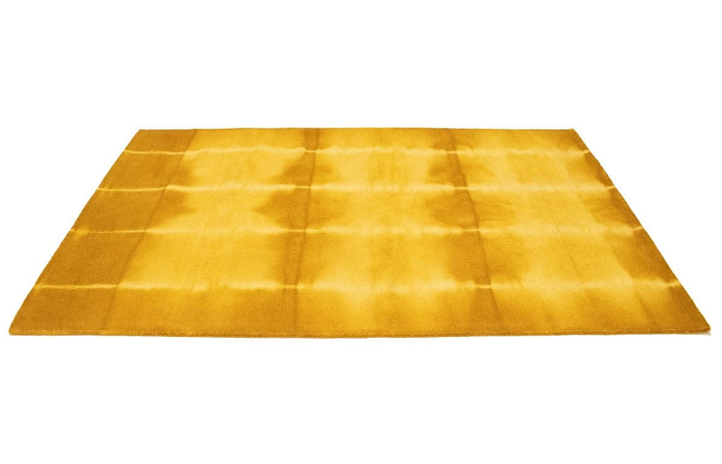 Golden Yellow Tie-Dye 5X8 Hand-Tufted Modern Rug