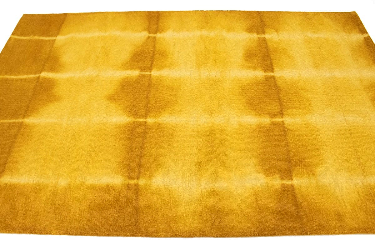 Golden Yellow Tie-Dye 5X8 Hand-Tufted Modern Rug