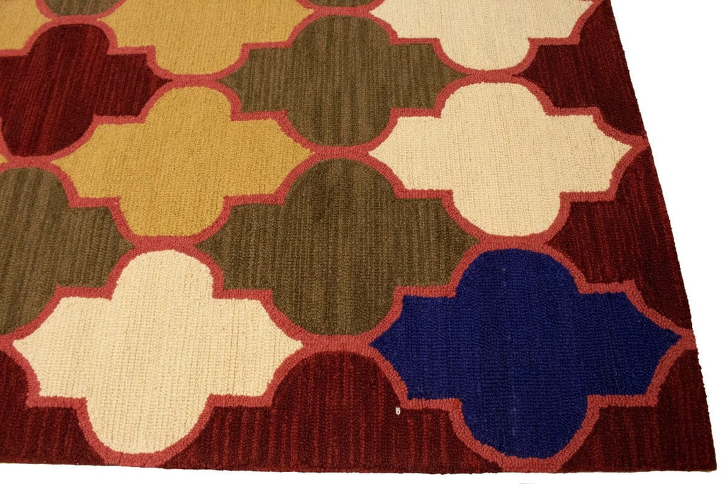 Multicolored Trellis 5X8 Hand-Tufted Modern Rug