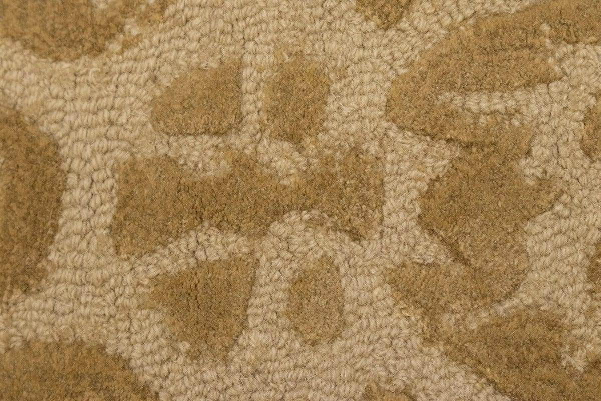 Beige Cream Floral 5X8 Hand-Tufted Modern Rug