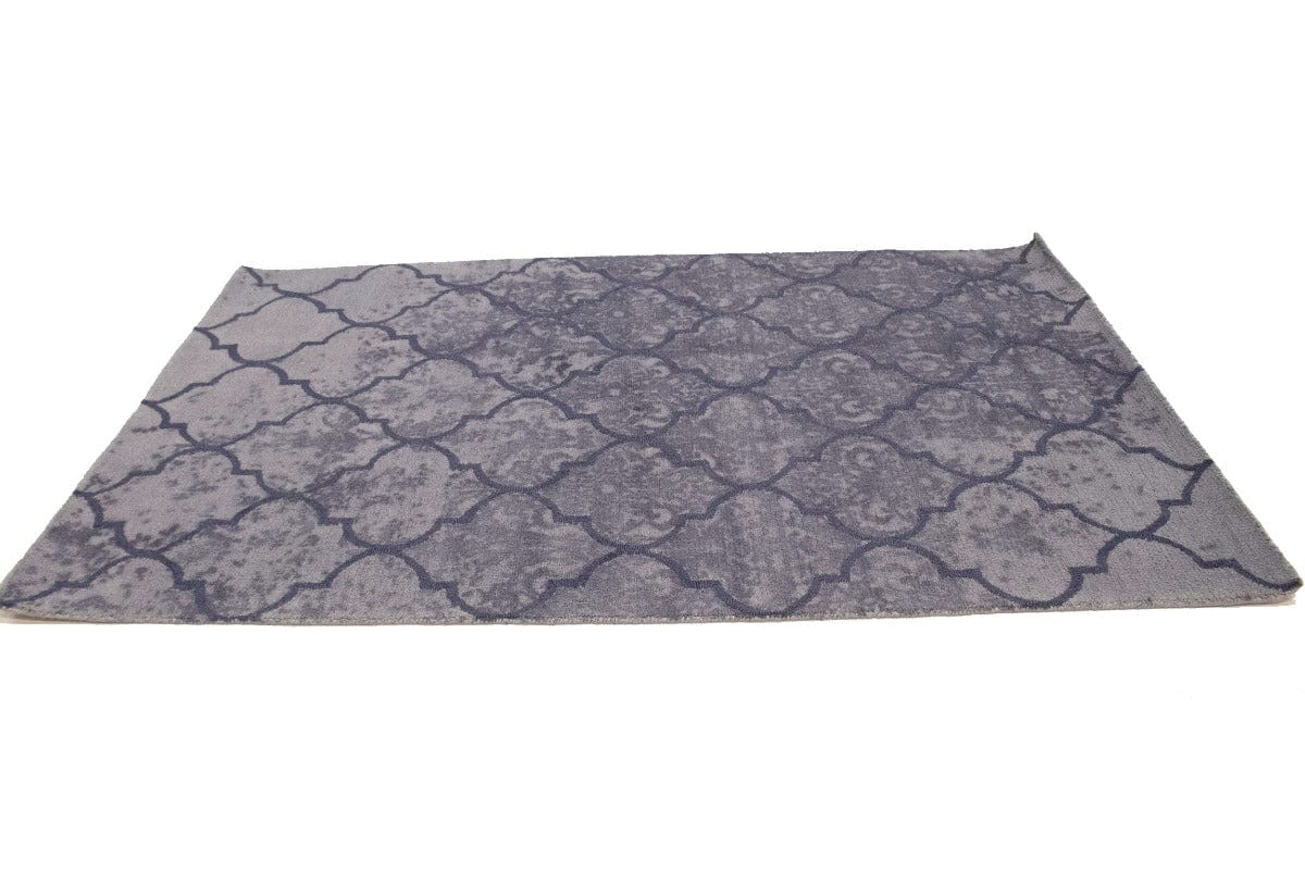 Pale Plum Trellis 5X8 Hand-Tufted Modern Rug