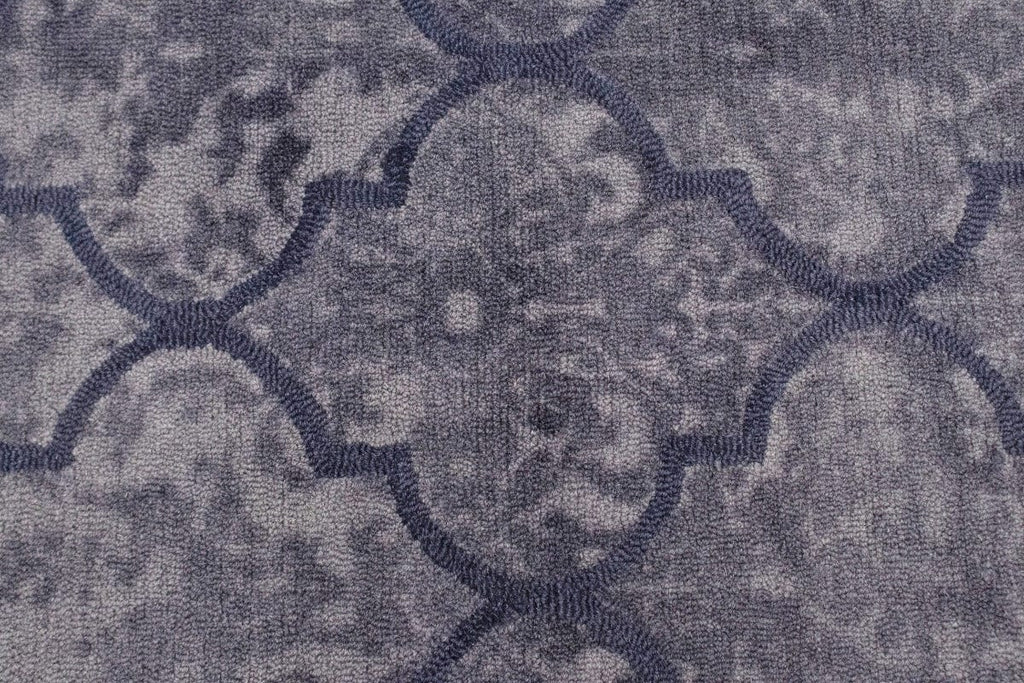 Pale Plum Trellis 5X8 Hand-Tufted Modern Rug