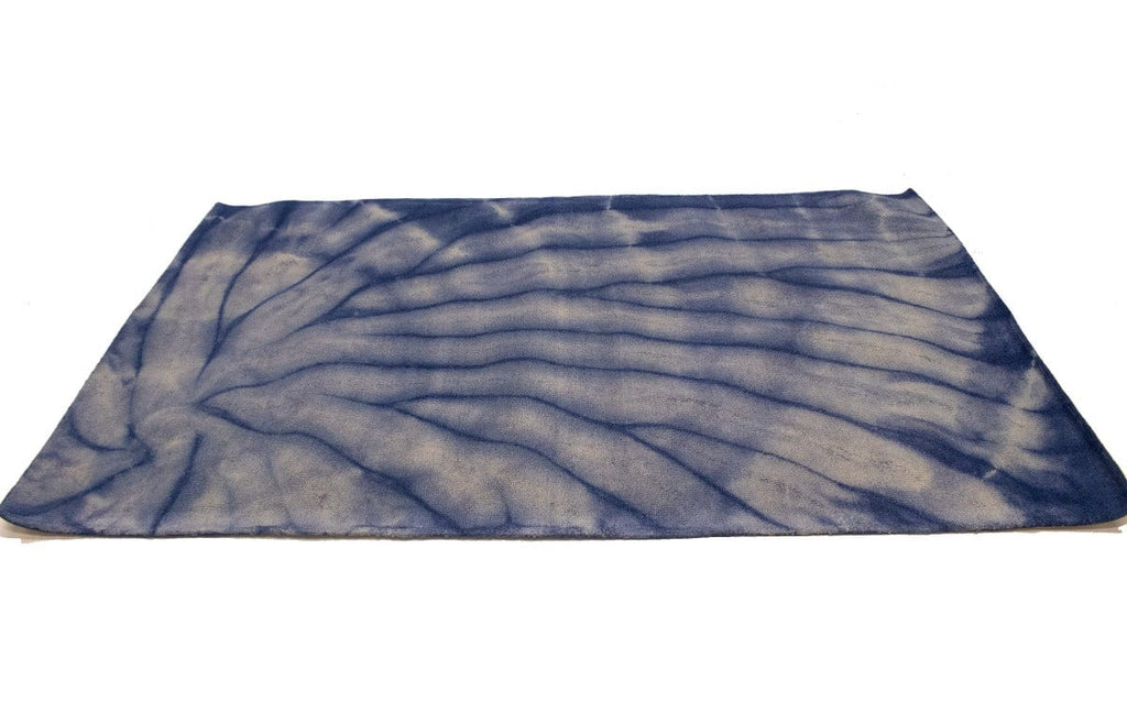 Purple-navy Tie-Dye 5X8 Hand-Tufted Modern Rug