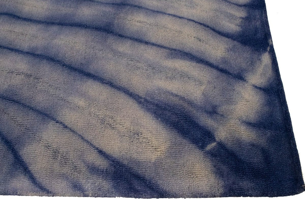 Purple-navy Tie-Dye 5X8 Hand-Tufted Modern Rug