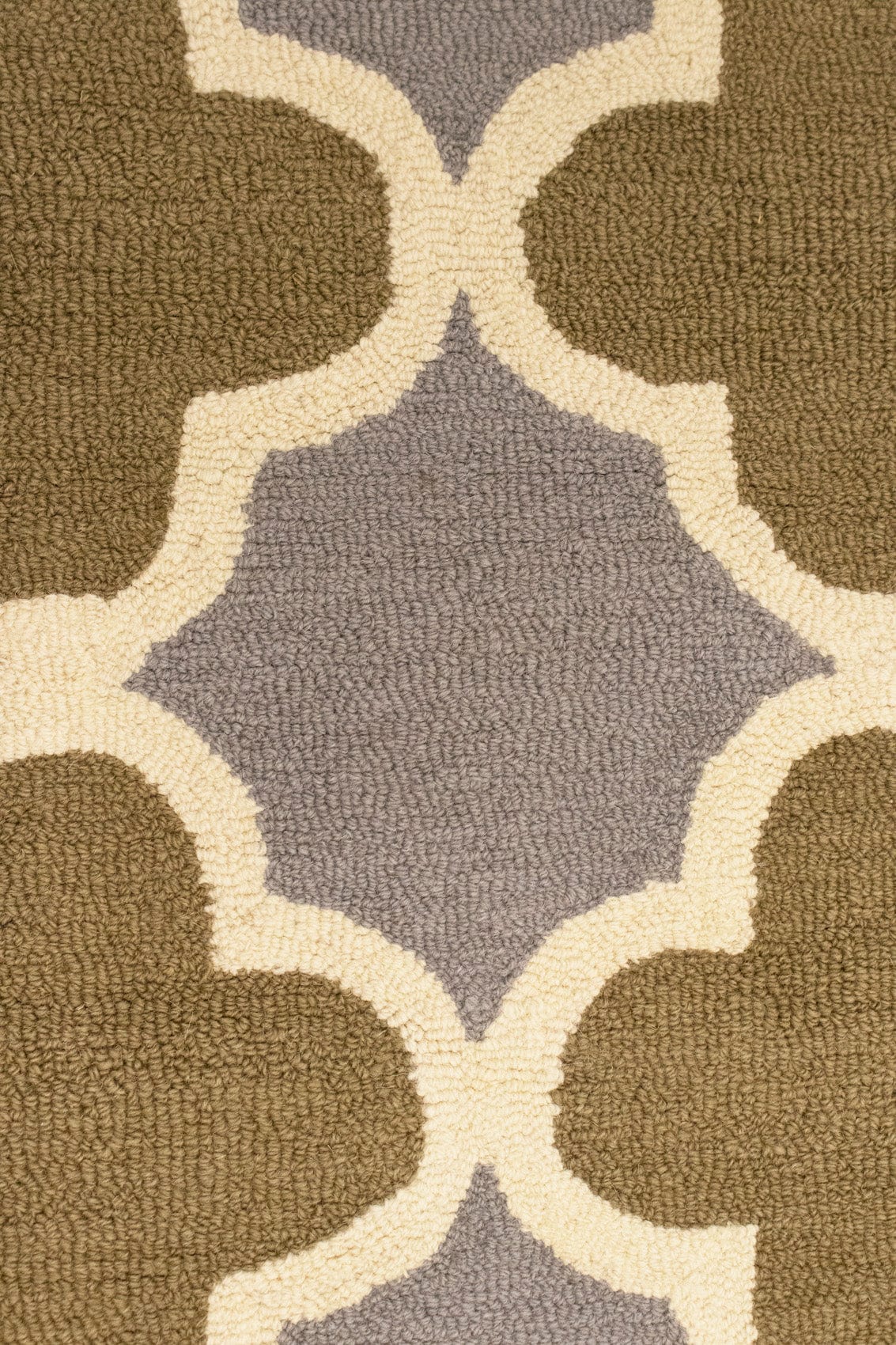 Brown Cream Taupe Trellis 5X8 Hand-Tufted Modern Rug