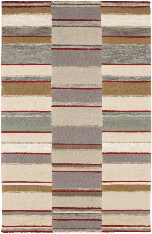 Multicolored Stripes 5X8 Hand-Tufted Modern Rug