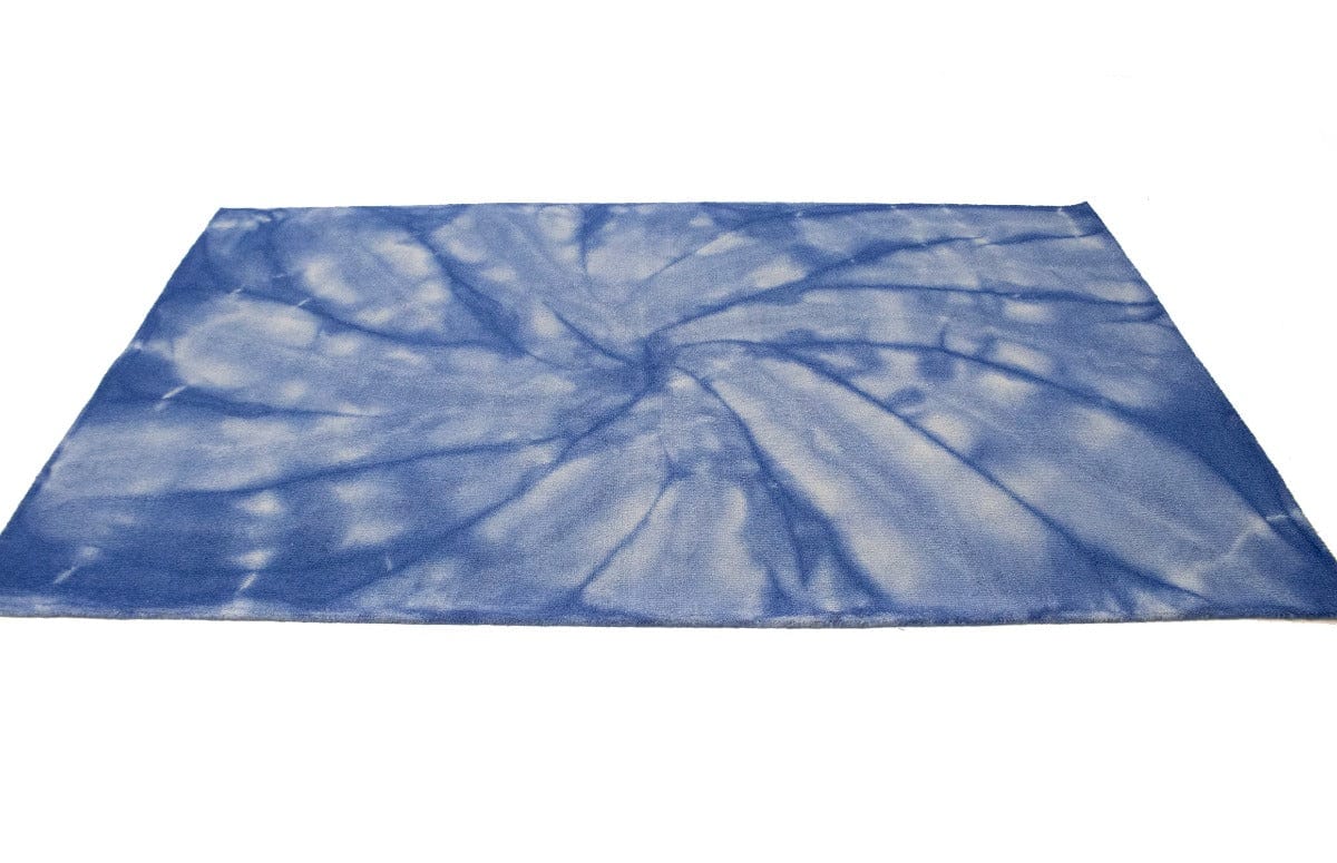 Navy Blue Tie-Dye 5X8 Hand-Tufted Modern Rug