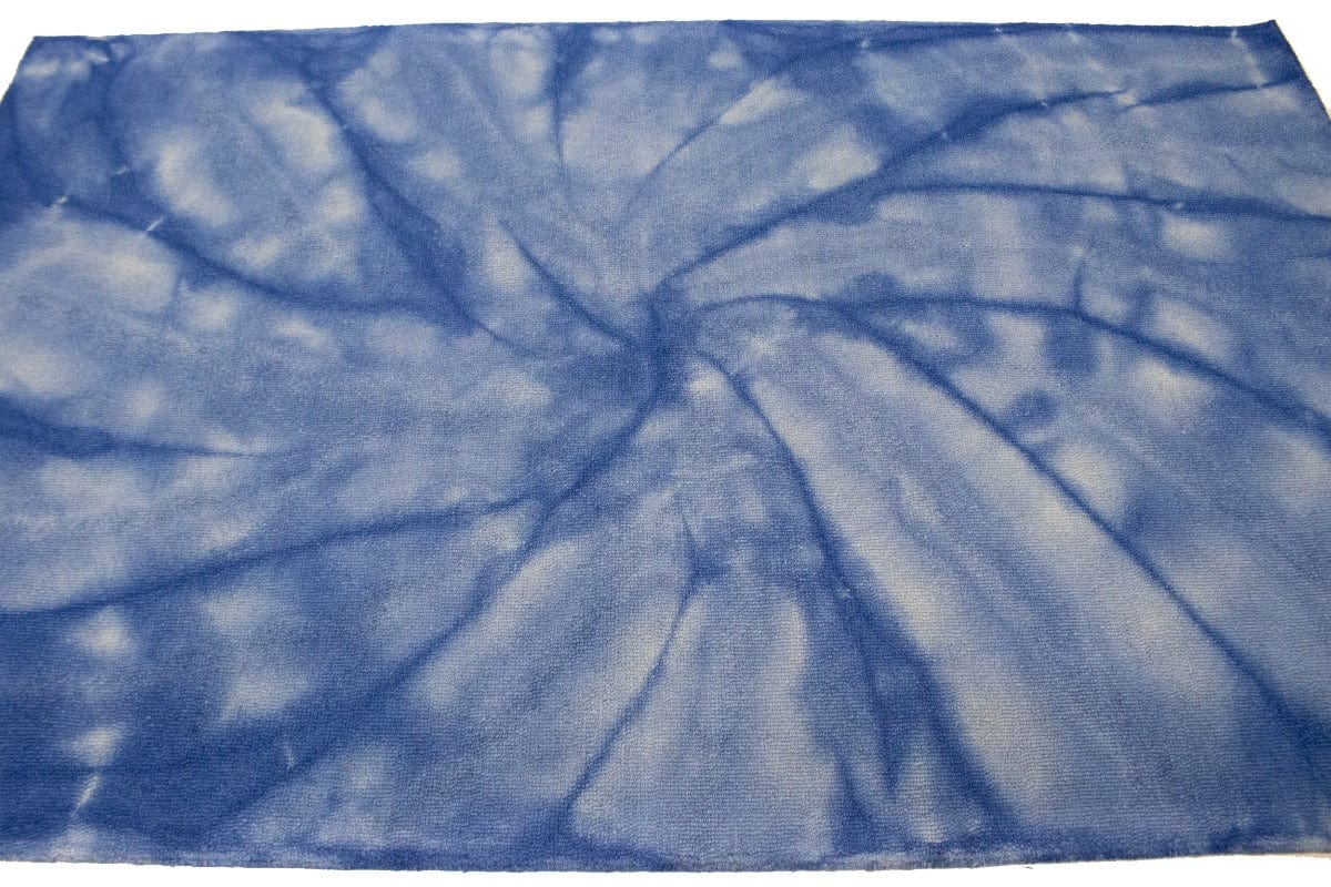 Navy Blue Tie-Dye 5X8 Hand-Tufted Modern Rug