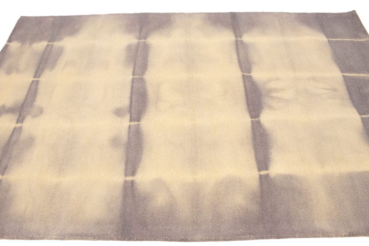 Mauve Tie-Dye 5X8 Hand-Tufted Modern Rug