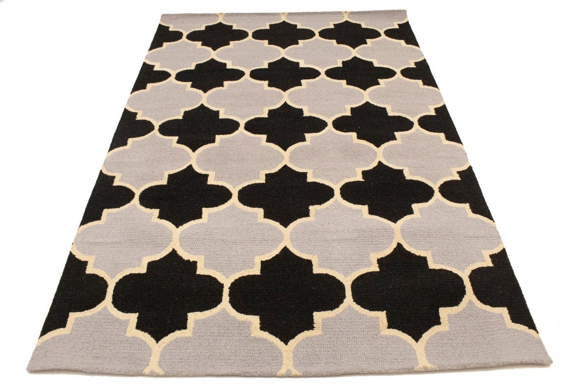 Multicolored Trellis 5X8 Hand-Tufted Modern Rug