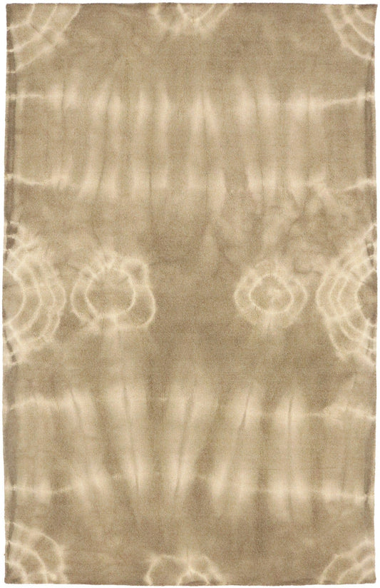 Brown Tie-Dye 5X8 Hand-Tufted Modern Rug