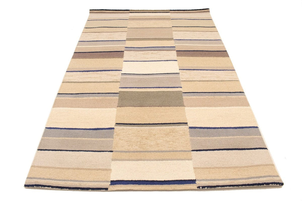 Multicolored Stripes 5X8 Hand-Tufted Modern Rug