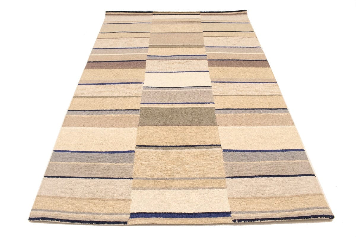 Multicolored Stripes 5X8 Hand-Tufted Modern Rug