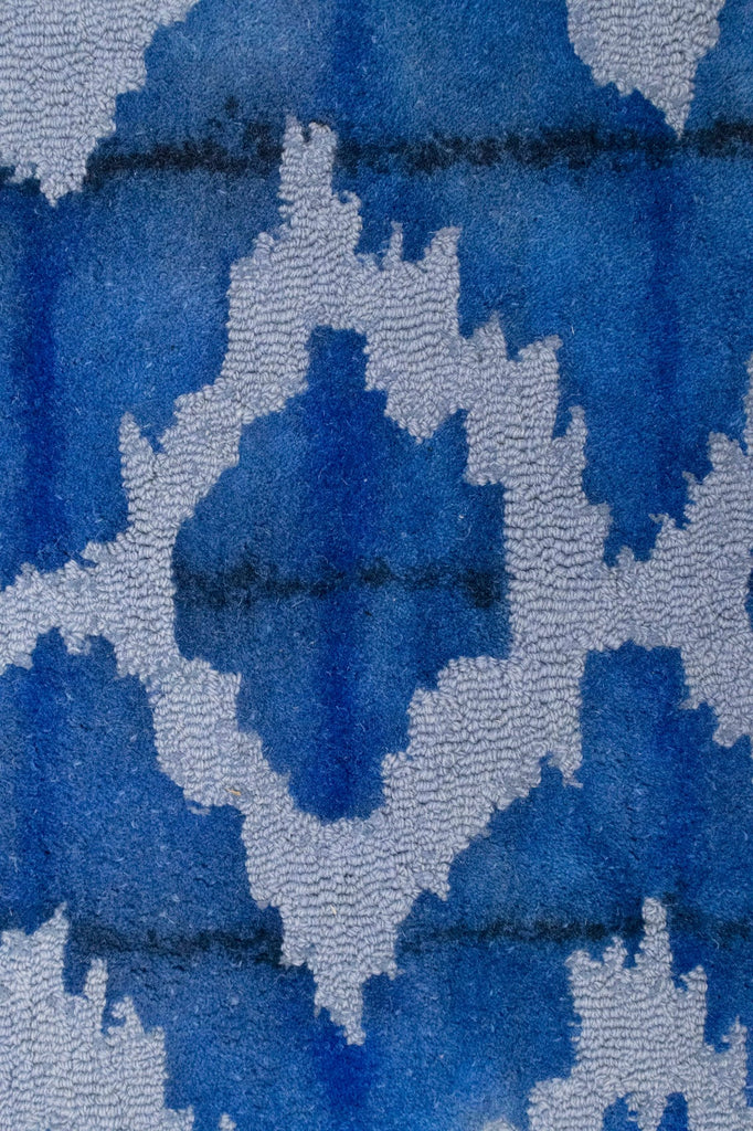 Blue Abstract 5X8 Hand-Tufted Modern Rug