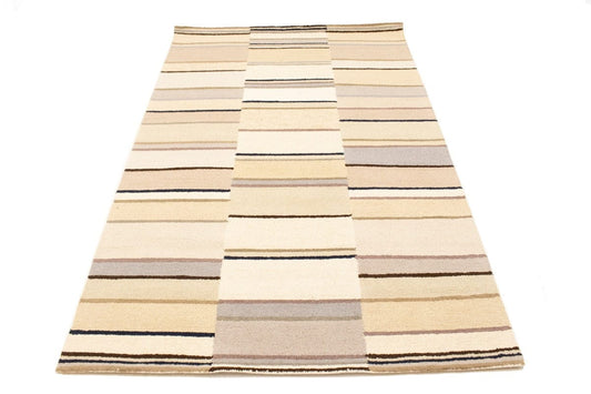 Multicolored Stripes 5X8 Hand-Tufted Modern Rug