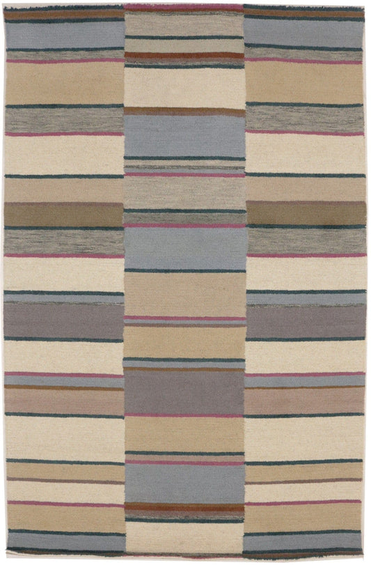 Multicolored Stripes 5X8 Hand-Tufted Modern Rug