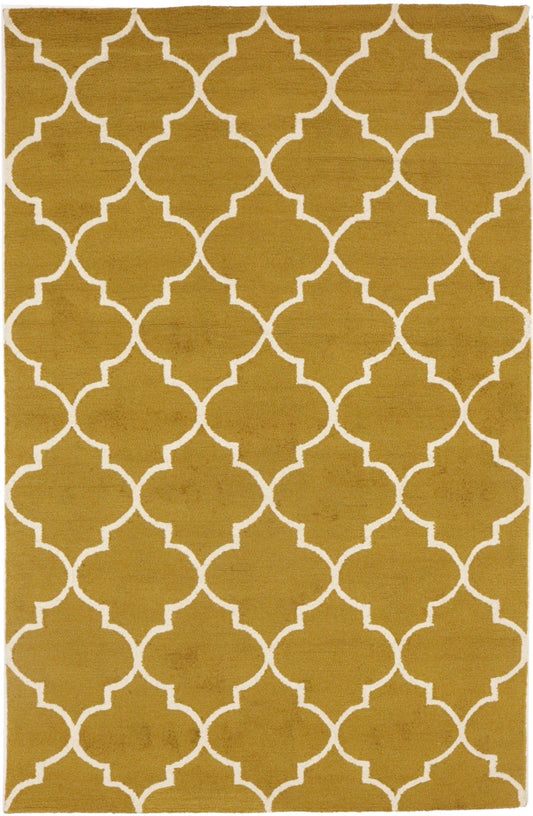 Gold Trellis 5X8 Hand-Tufted Modern Rug